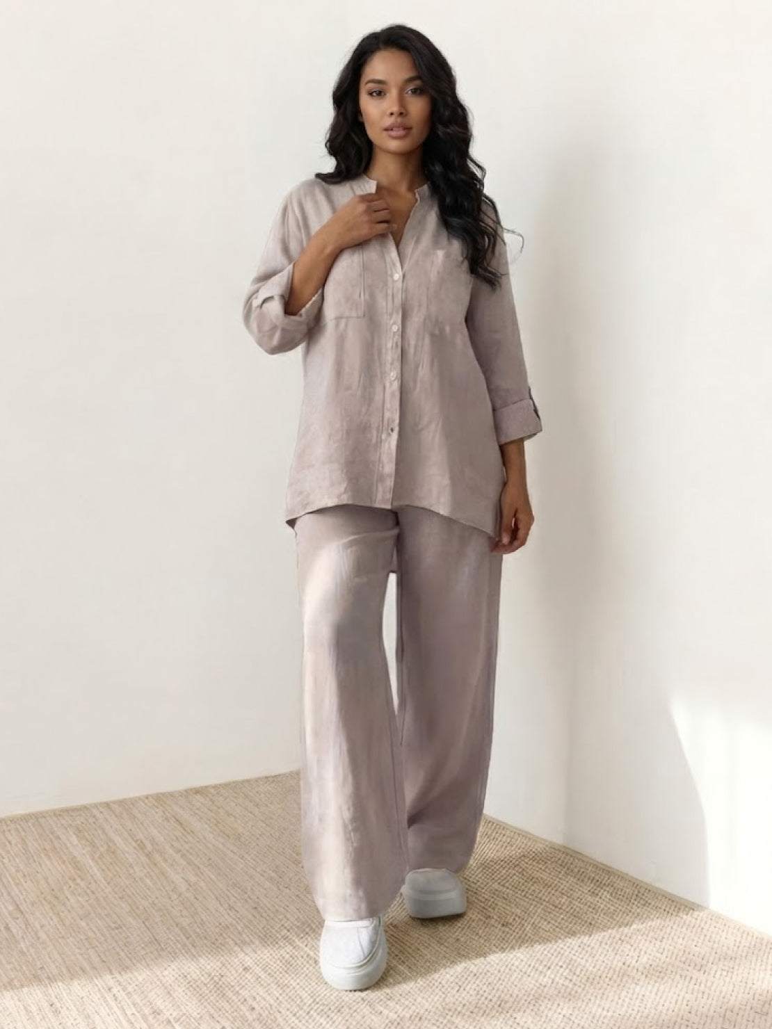 100% cotton Double Comfort Set two-piece outfit in multiple colors for breathable, stylish wear