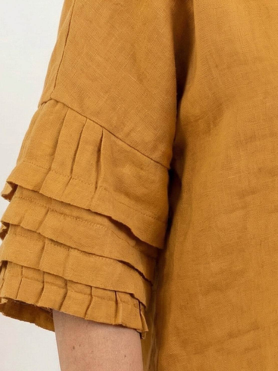 100% cotton two-piece wrap skirt set with crinkle texture and elastic waistband