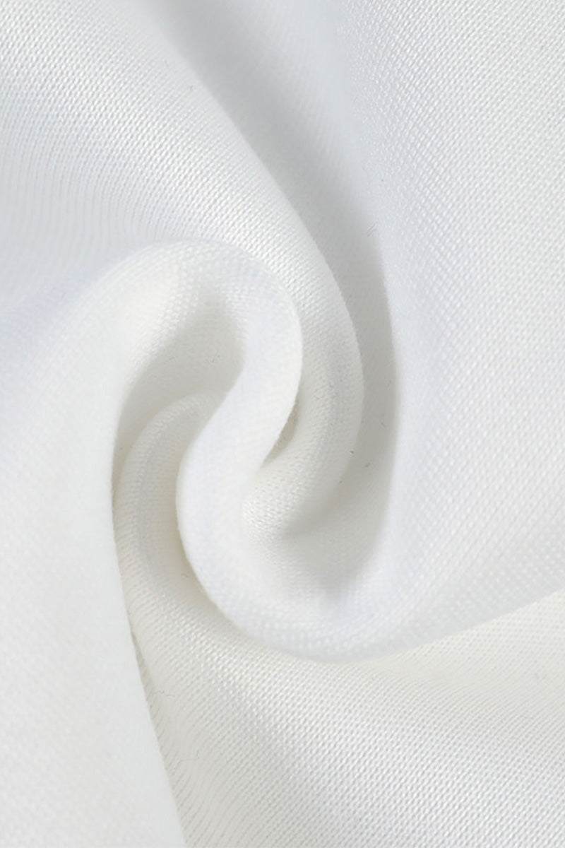 Close-up of soft white polyester fabric for oversized graffiti rose hoodie