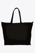 Black waterproof travel bag with sturdy handles and spacious design for versatile packing