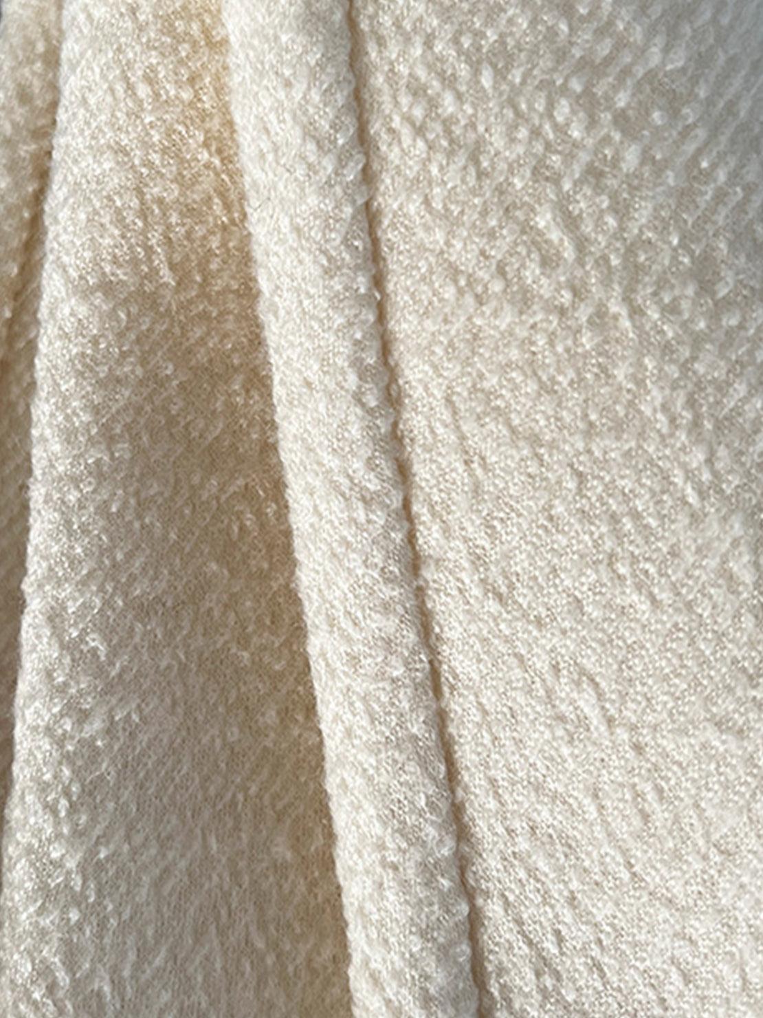 Lightweight wool wide leg pants with soft brushed surface and wrinkle resistance for casual wear