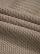 CloudKnit oversized hooded shacket with waffle knit texture and button-front closure