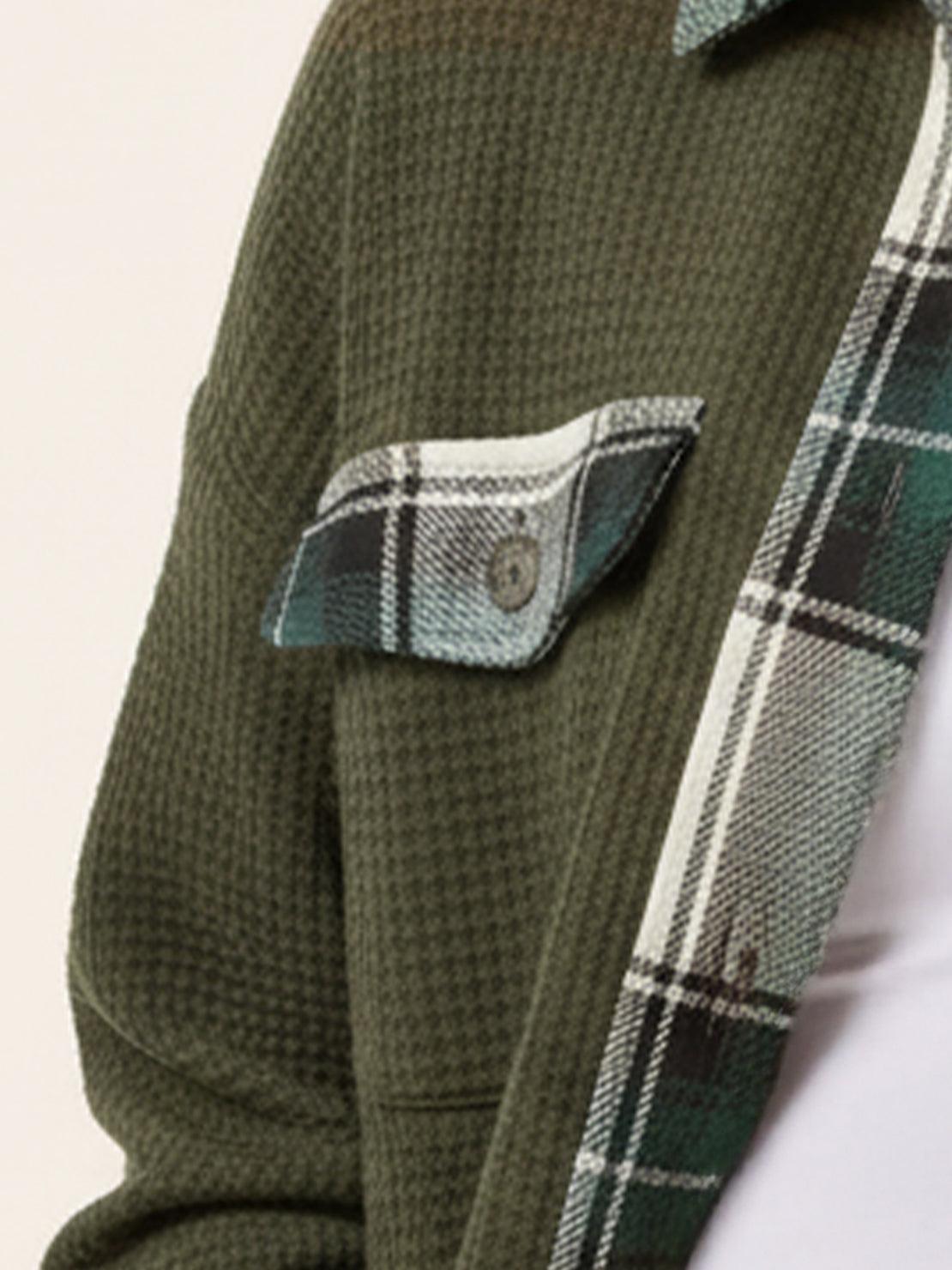 CloudKnit oversized hooded shacket with waffle knit texture and relaxed fit