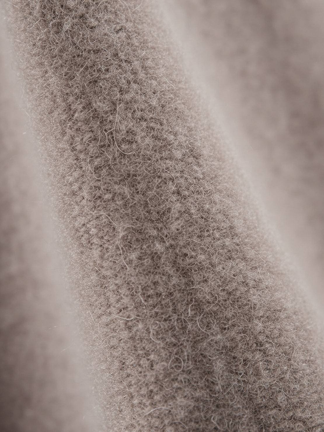 Oversized polo knit loungewear set with soft collar and straight-leg pants