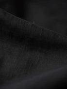 Maxi cotton-linen empire waist dress with 3/4 sleeves and side pockets