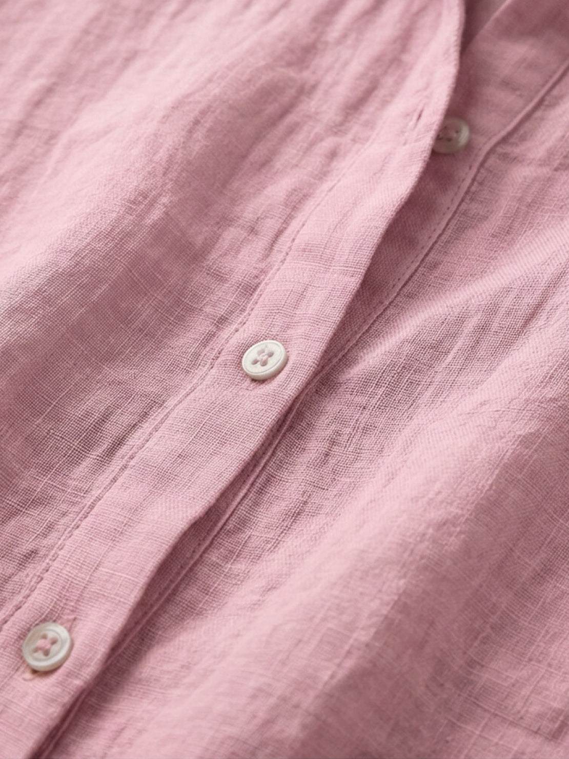 Lightweight 100% cotton popover blouse with relaxed oversized fit and crinkled texture