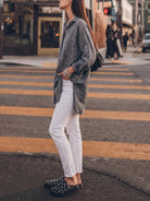 Oversized relaxed cotton linen shirt with dropped shoulders and back pleat detail
