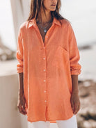 oversized relaxed cotton linen shirt with dropped shoulders and back pleat detail