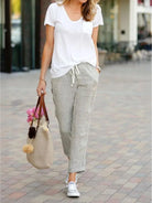 Breezy relaxed fit straight pants in black with supreme comfort and stylish drape