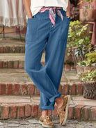 casual button-down utility-chic trousers with deep pockets and rolled cuffs in durable cotton blend fabric