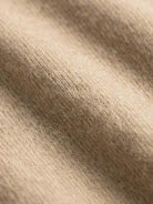 Close-up of soft camel-colored fabric texture for Plush & Preppy Camel Two-Piece Set clothing
