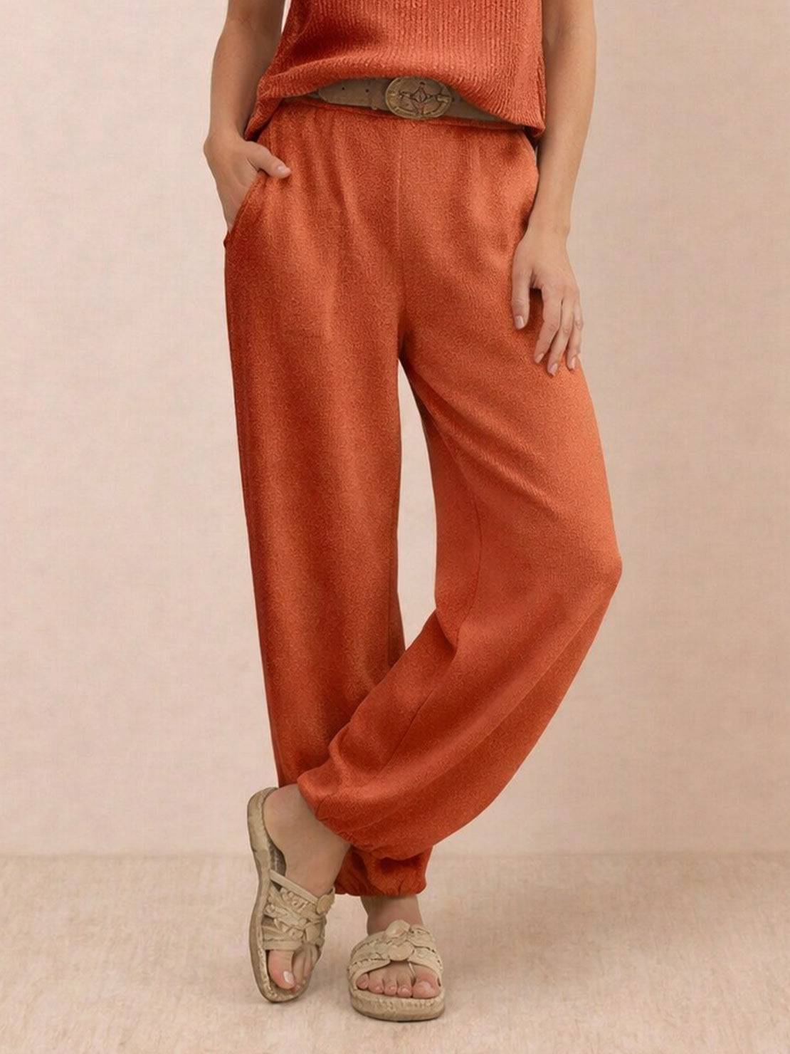 Comfy Couture Knit Sweater two-piece set in soft, relaxed fit with matching pants